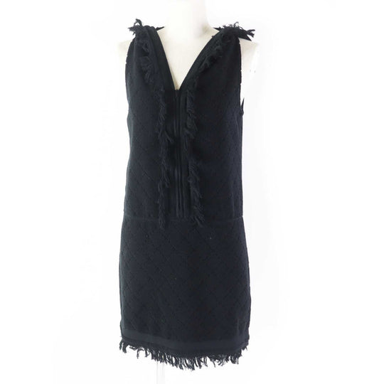 CHANEL one piece 15P P51319 Outer material: 100% cotton black Women 34 Used Authentic