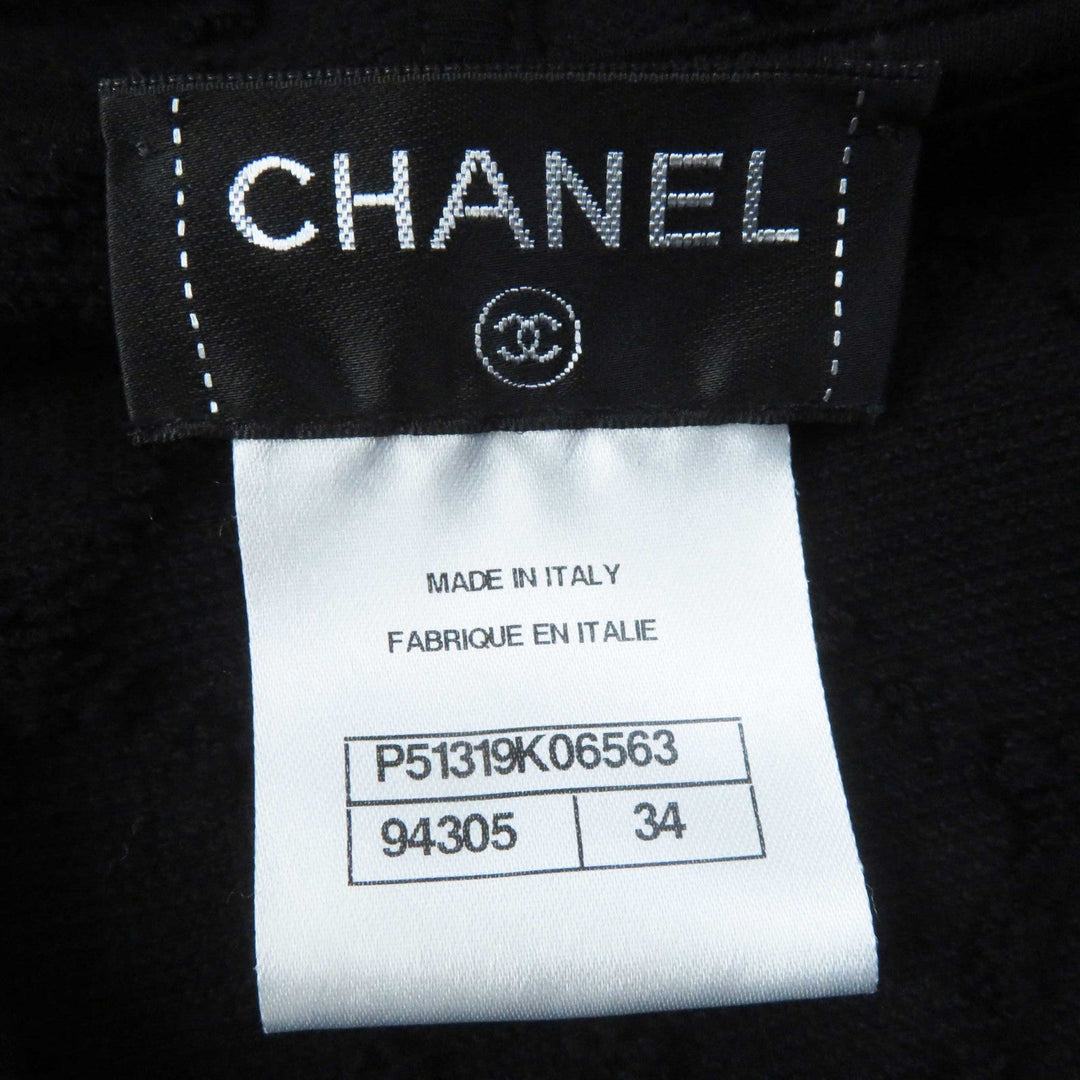 CHANEL one piece 15P P51319 Outer material: 100% cotton black Women 34 Used Authentic