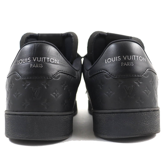 LOUIS VUITTON sneakers Main: Leather black Rivoli line mens 7.5 Used Authentic