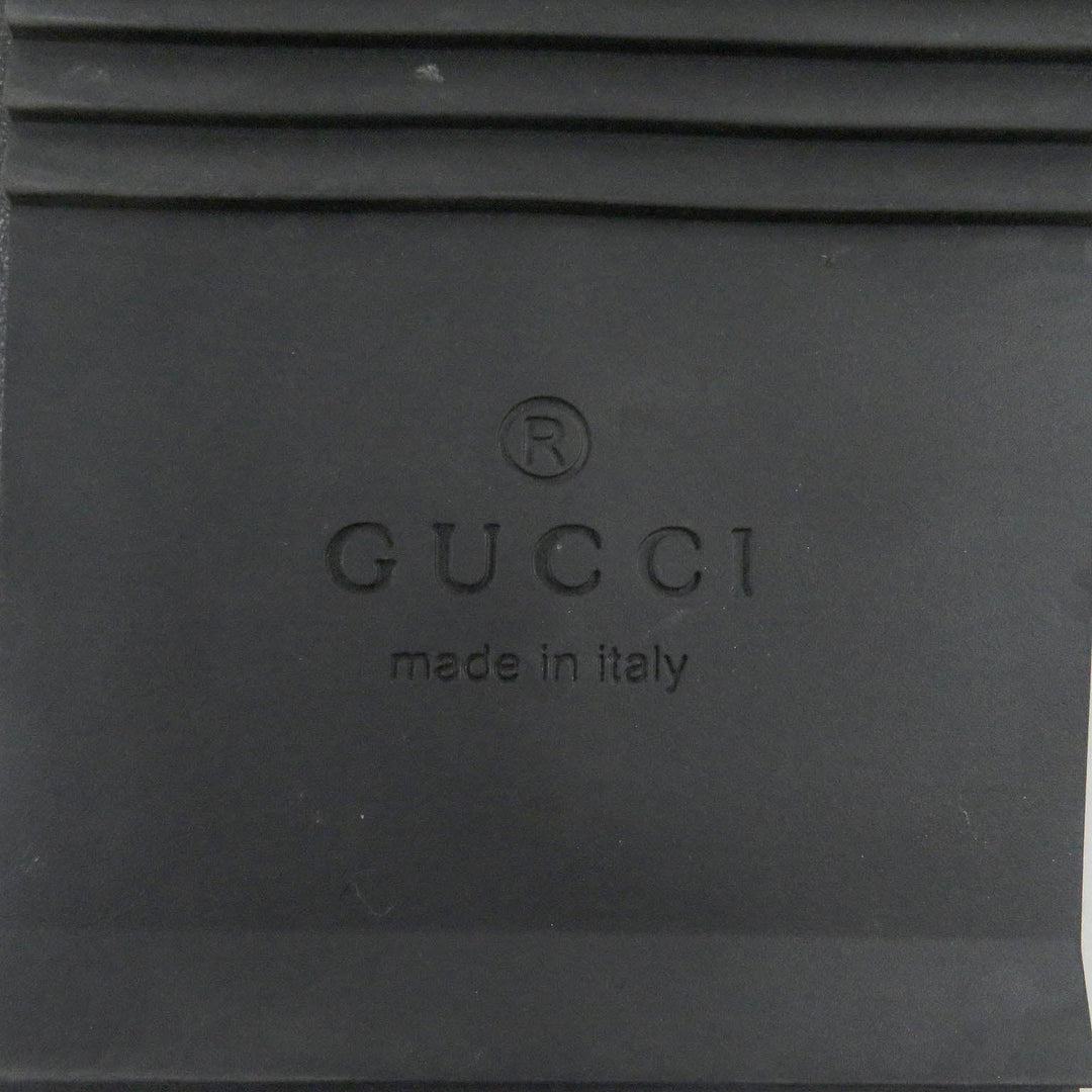 GUCCI Sandals 742009 Main: Leather black mens 10 Used Authentic