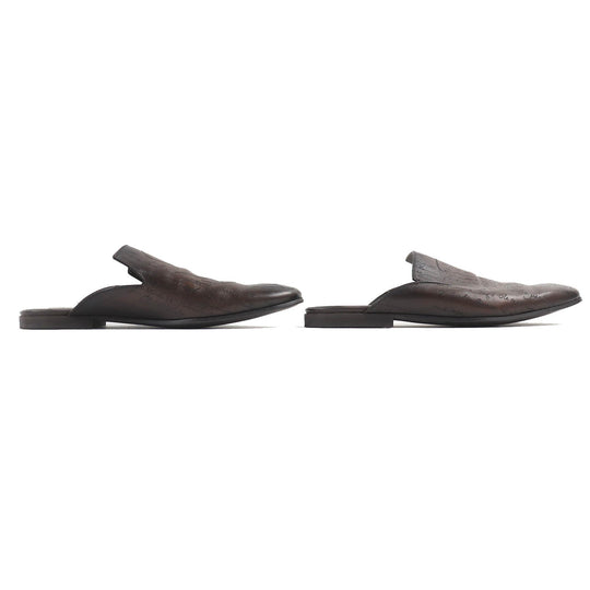 Berluti Sandals Main: Leather Dark brown Cyrus Oman Calligraphy mens 8 Used Authentic