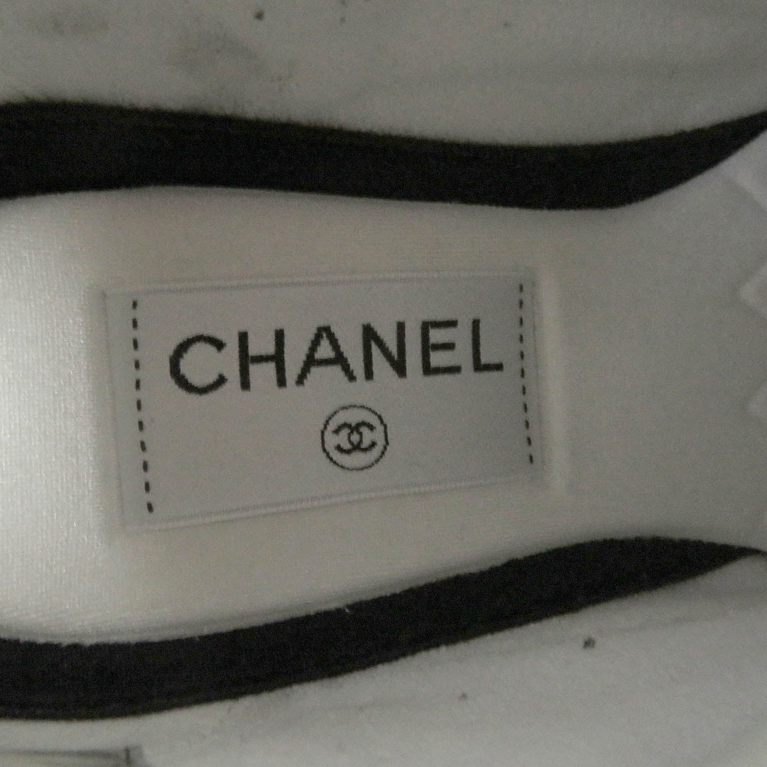 CHANEL Low cut sneakers G45585 fabric blue 36