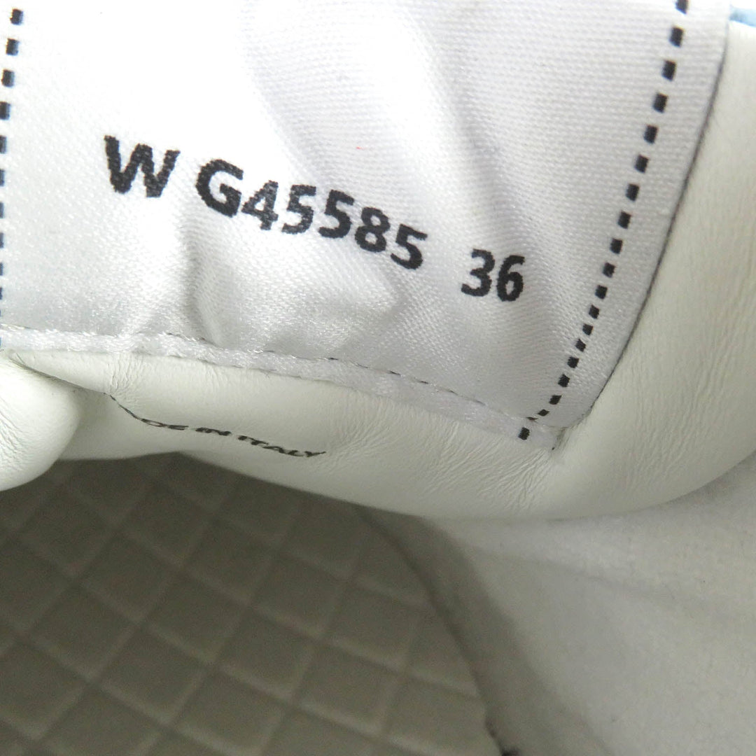 CHANEL Low cut sneakers G45585 fabric blue 36