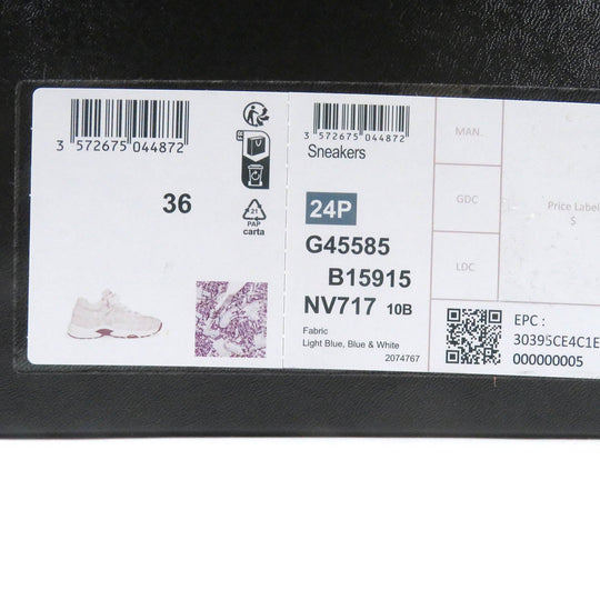 CHANEL Low cut sneakers G45585 fabric blue 36