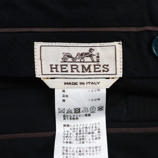 HERMES slacks Outer: 100% cotton, Lining: 100% cotton blue mens 38 Used Authentic