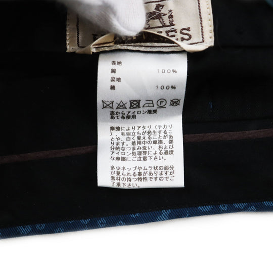 HERMES slacks Outer: 100% cotton, Lining: 100% cotton blue mens 38 Used Authentic