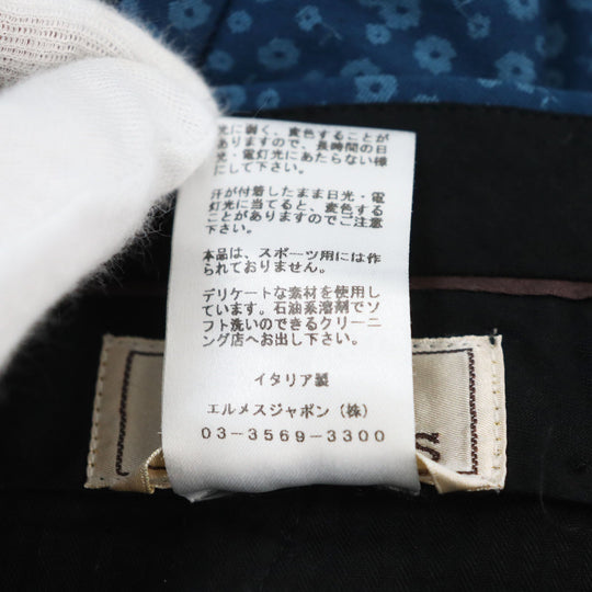 HERMES slacks Outer: 100% cotton, Lining: 100% cotton blue mens 38 Used Authentic