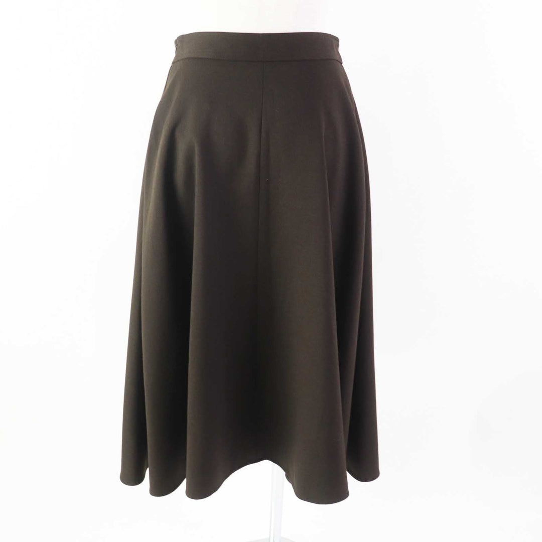 FOXEY NEW YORK Long skirt 43095 Outer material: 37% polyester, Outer material: 36% rayon, Outer material: 25% wool, Outer material: 2% polyurethane, Lining: 100% polyester Dark brown TRAMONTO Women 40 Used Authentic