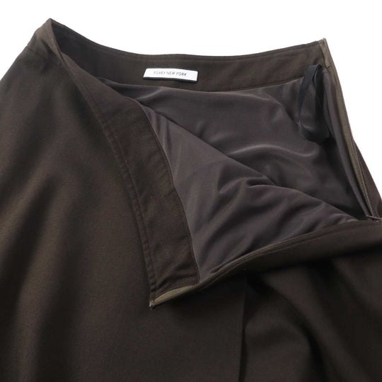 FOXEY NEW YORK Long skirt 43095 Outer material: 37% polyester, Outer material: 36% rayon, Outer material: 25% wool, Outer material: 2% polyurethane, Lining: 100% polyester Dark brown TRAMONTO Women 40 Used Authentic