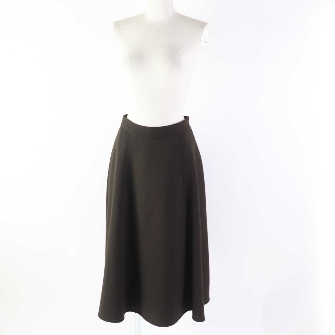 FOXEY NEW YORK Long skirt 43095 Outer material: 37% polyester, Outer material: 36% rayon, Outer material: 25% wool, Outer material: 2% polyurethane, Lining: 100% polyester Dark brown TRAMONTO Women 40 Used Authentic