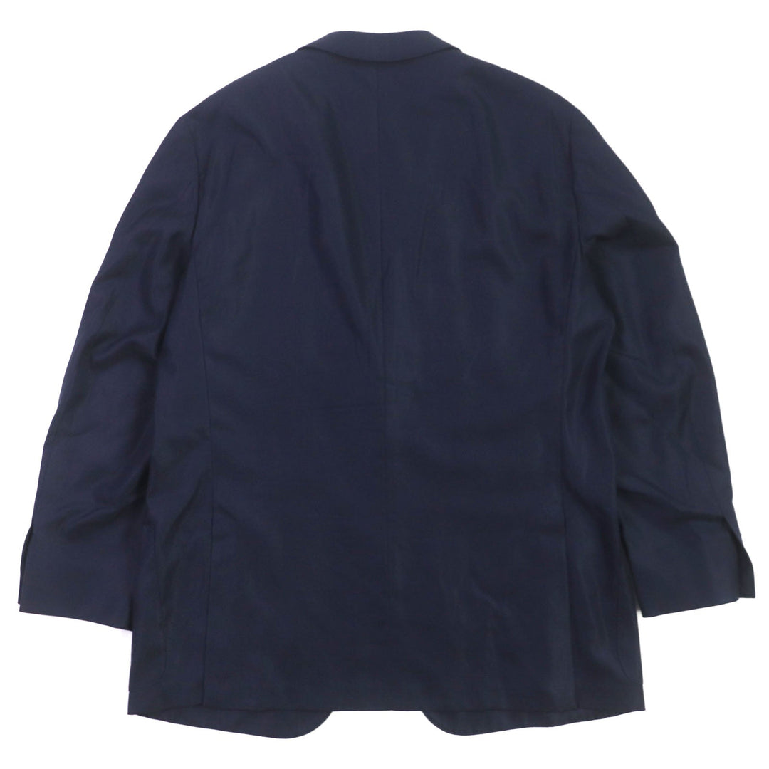 Ermenegildo Zegna tailored jacket Outer: 79% wool, Outer: 21% silk, Lining: 55% rayon, Lining: 45% cupra Navy mens 58 Used Authentic