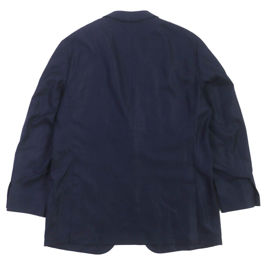 Ermenegildo Zegna tailored jacket Outer: 79% wool, Outer: 21% silk, Lining: 55% rayon, Lining: 45% cupra Navy mens 58 Used Authentic