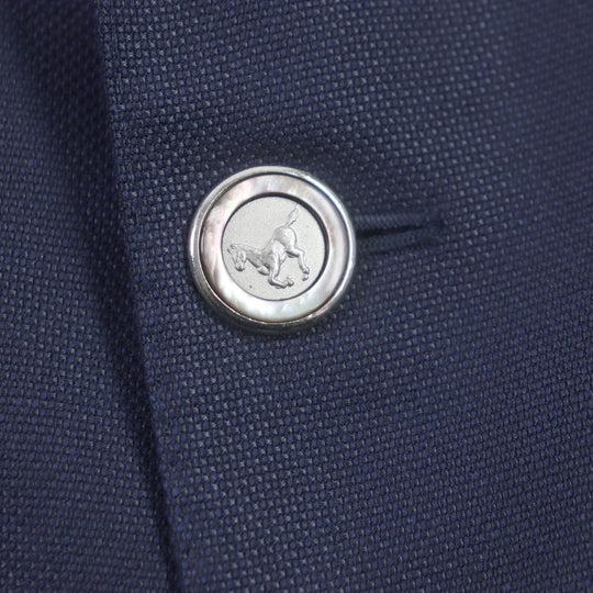Ermenegildo Zegna tailored jacket Outer: 79% wool, Outer: 21% silk, Lining: 55% rayon, Lining: 45% cupra Navy mens 58 Used Authentic