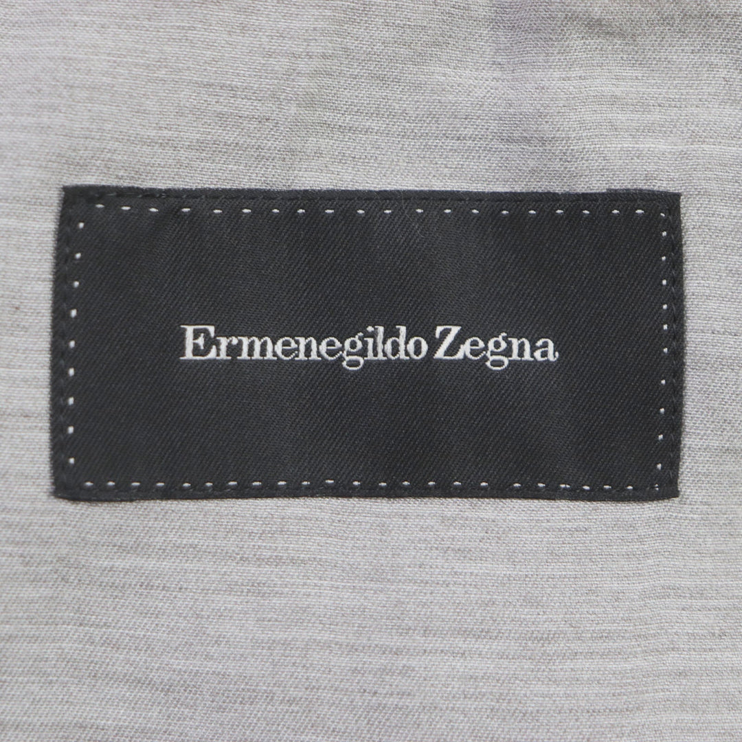 Ermenegildo Zegna tailored jacket Outer: 79% wool, Outer: 21% silk, Lining: 55% rayon, Lining: 45% cupra Navy mens 58 Used Authentic