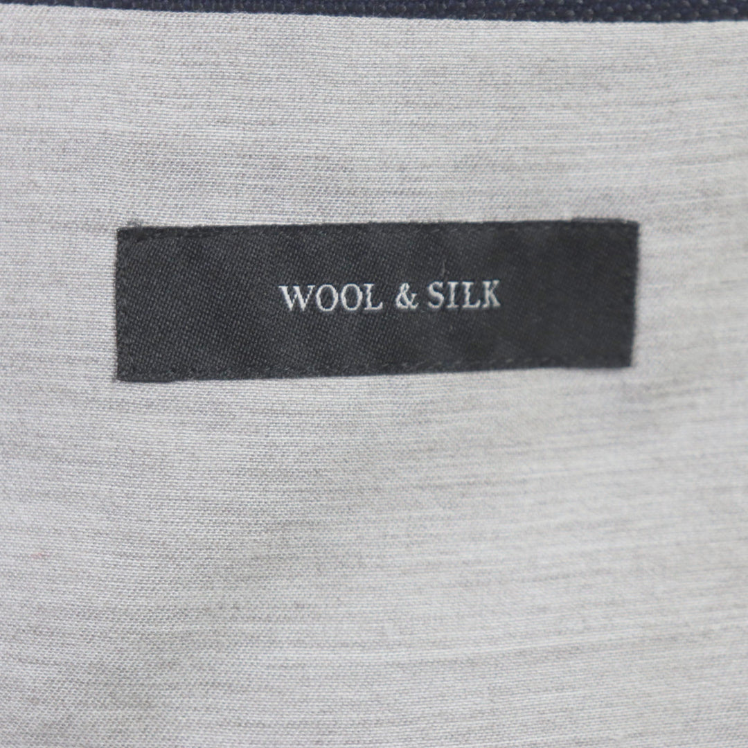 Ermenegildo Zegna tailored jacket Outer: 79% wool, Outer: 21% silk, Lining: 55% rayon, Lining: 45% cupra Navy mens 58 Used Authentic