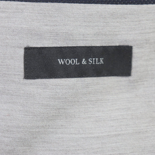 Ermenegildo Zegna tailored jacket Outer: 79% wool, Outer: 21% silk, Lining: 55% rayon, Lining: 45% cupra Navy mens 58 Used Authentic