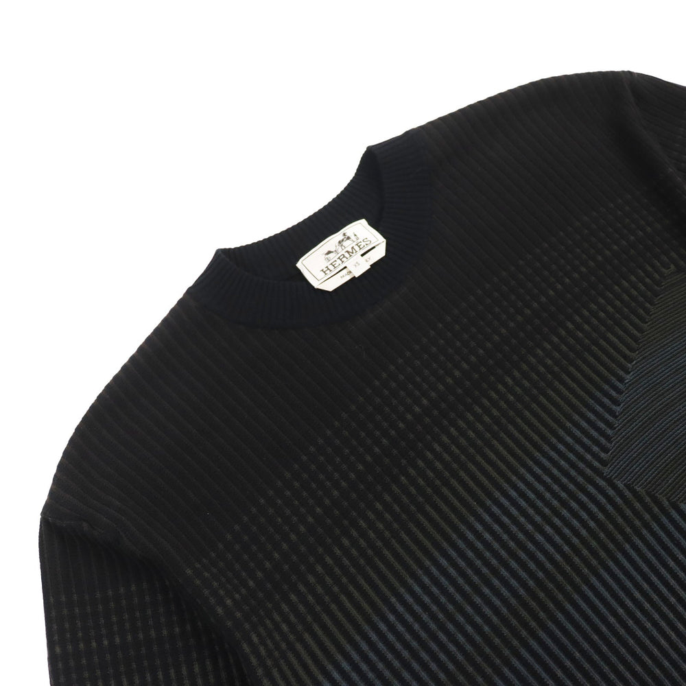 HERMES Short sleeve T-shirt Main: 100% cotton Black Grey mens XS Used Authentic