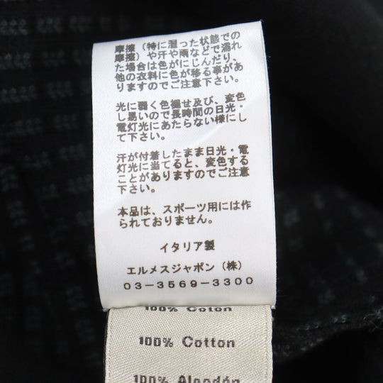 HERMES Short sleeve T-shirt Main: 100% cotton Black Grey mens XS Used Authentic