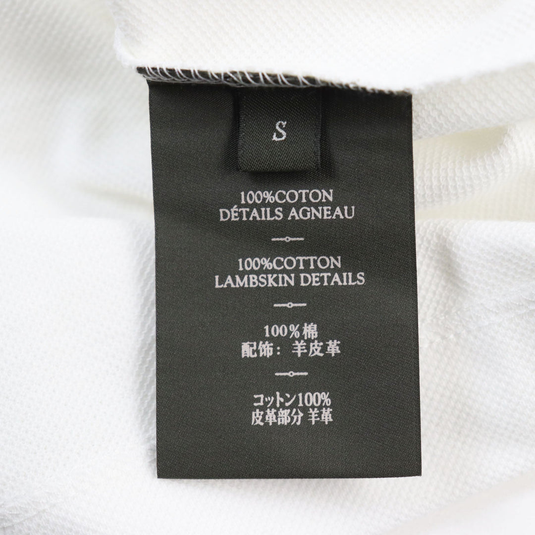 Berluti Short sleeve polo shirt R14JPS25CAET Main: 100% cotton, some parts: sheep leather white mens S Used Authentic