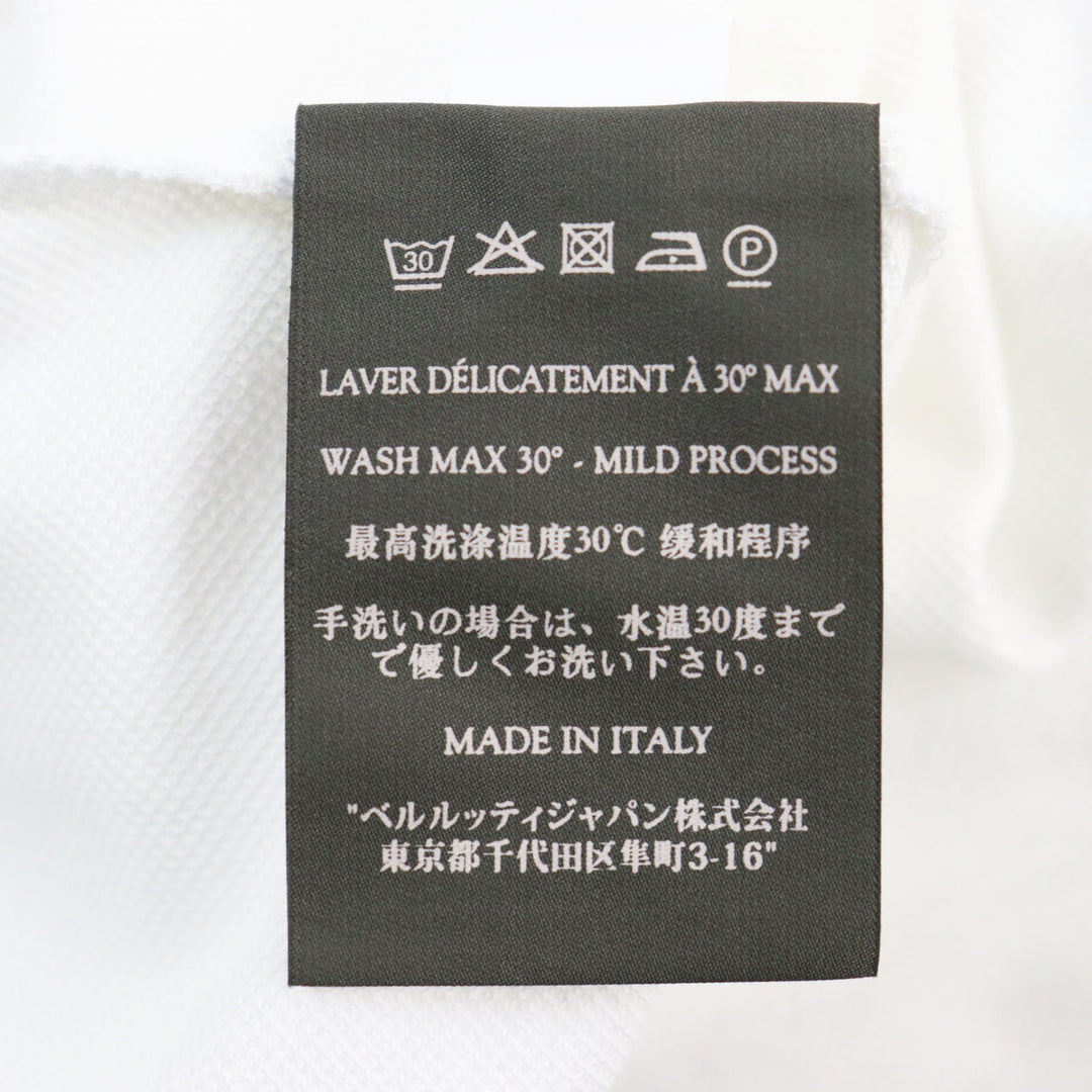 Berluti Short sleeve polo shirt R14JPS25CAET Main: 100% cotton, some parts: sheep leather white mens S Used Authentic