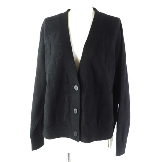 HERMES cardigan 4E2707D3 Outer material: 100% wool, Part: 87% wool, Part: 12% nylon, Part: 1% polyurethane, Front part: 98% wool, 2% nylon black Women 40 Used Authentic