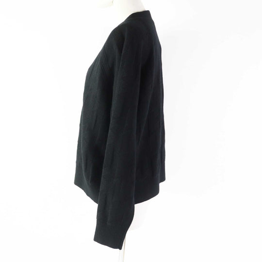 HERMES cardigan 4E2707D3 Outer material: 100% wool, Part: 87% wool, Part: 12% nylon, Part: 1% polyurethane, Front part: 98% wool, 2% nylon black Women 40 Used Authentic