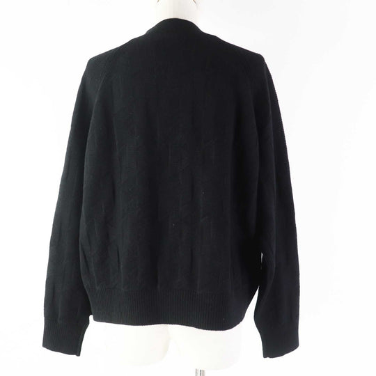 HERMES cardigan 4E2707D3 Outer material: 100% wool, Part: 87% wool, Part: 12% nylon, Part: 1% polyurethane, Front part: 98% wool, 2% nylon black Women 40 Used Authentic