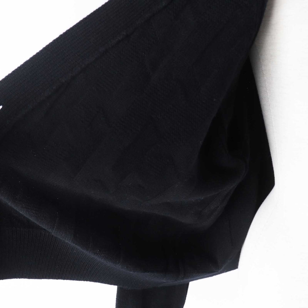 HERMES cardigan 4E2707D3 Outer material: 100% wool, Part: 87% wool, Part: 12% nylon, Part: 1% polyurethane, Front part: 98% wool, 2% nylon black Women 40 Used Authentic