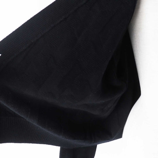 HERMES cardigan 4E2707D3 Outer material: 100% wool, Part: 87% wool, Part: 12% nylon, Part: 1% polyurethane, Front part: 98% wool, 2% nylon black Women 40 Used Authentic