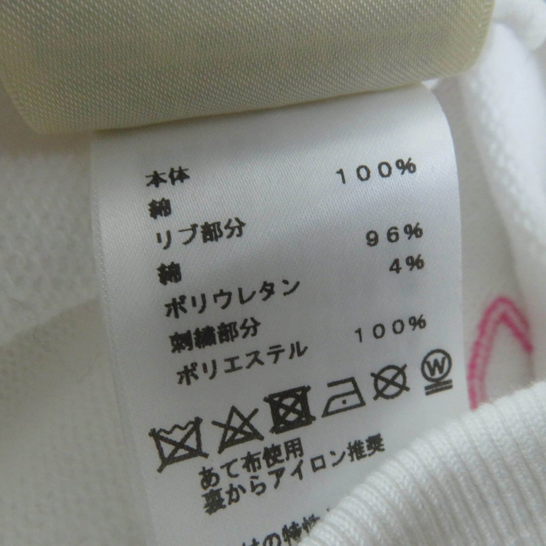 HERMES sweat 3E4626DA Main: 100% cotton, Part: 96% cotton, Part: 4% polyurethane, Embroidered part: 100% polyester White multicolor Chevroscope Women 34 Used Authentic