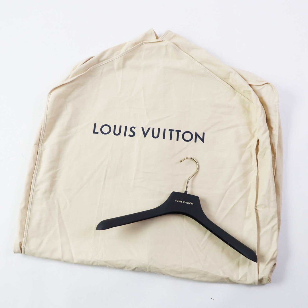 LOUIS VUITTON Blouson 1AFE42 Outer: 53% polyester, Outer: 47% silk, Lining: 100% cotton, Part: 100% polyester, Synthetic leather: 100% polyester Light blue Monogram print parka Women 38 Used Authentic