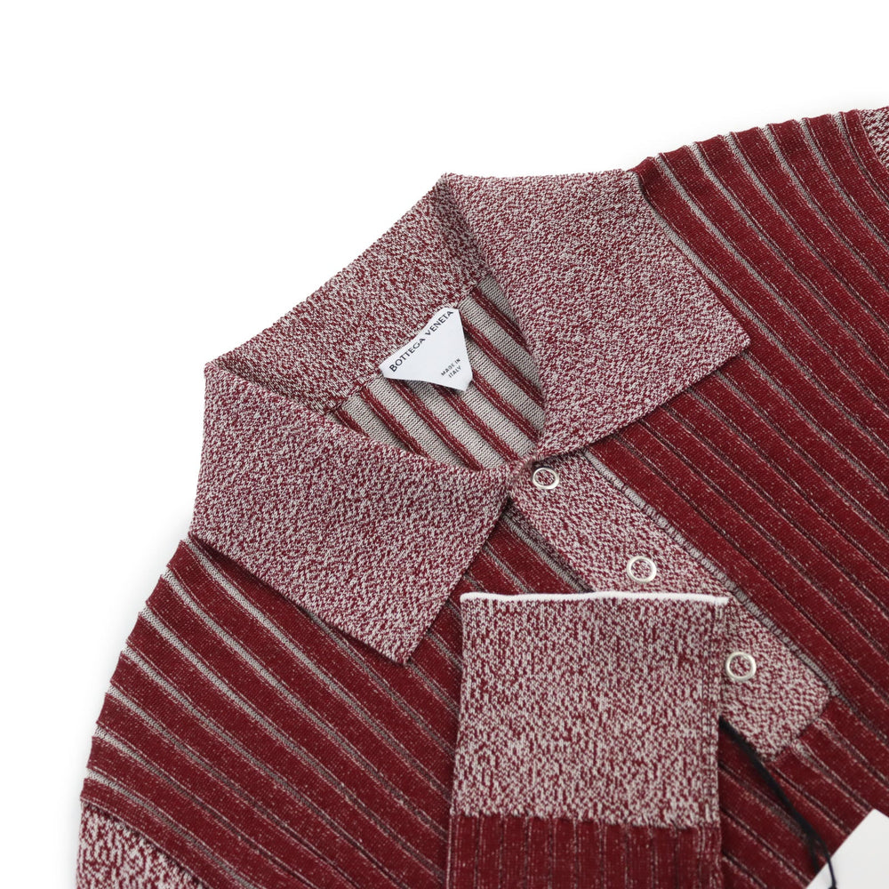 BOTTEGAVENETA Long sleeve polo shirt 728349 Main: 100% cotton, part: 88% cotton, part: 11% nylon, part: 1% polyurethane Red mens S Used Authentic