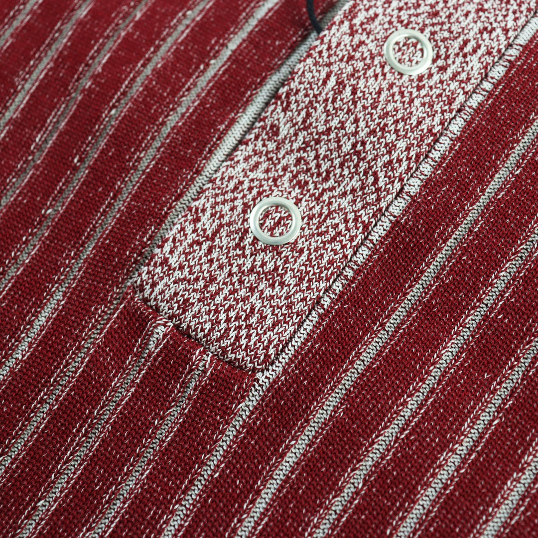 BOTTEGAVENETA Long sleeve polo shirt 728349 Main: 100% cotton, part: 88% cotton, part: 11% nylon, part: 1% polyurethane Red mens S Used Authentic