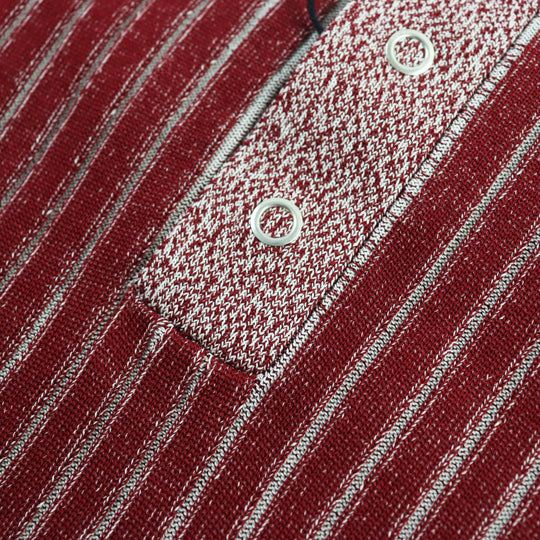 BOTTEGAVENETA Long sleeve polo shirt 728349 Main: 100% cotton, part: 88% cotton, part: 11% nylon, part: 1% polyurethane Red mens S Used Authentic