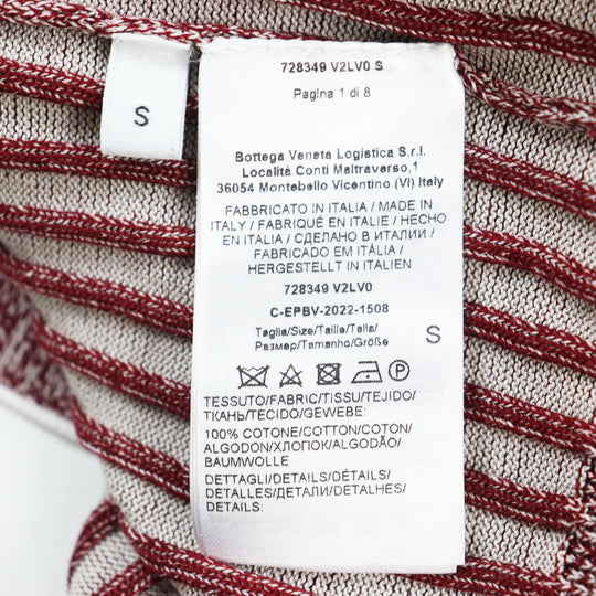 BOTTEGAVENETA Long sleeve polo shirt 728349 Main: 100% cotton, part: 88% cotton, part: 11% nylon, part: 1% polyurethane Red mens S Used Authentic