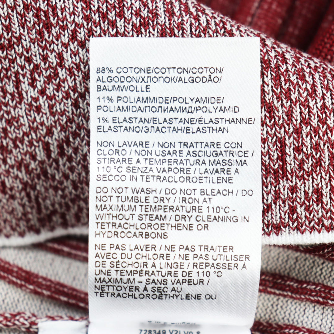 BOTTEGAVENETA Long sleeve polo shirt 728349 Main: 100% cotton, part: 88% cotton, part: 11% nylon, part: 1% polyurethane Red mens S Used Authentic