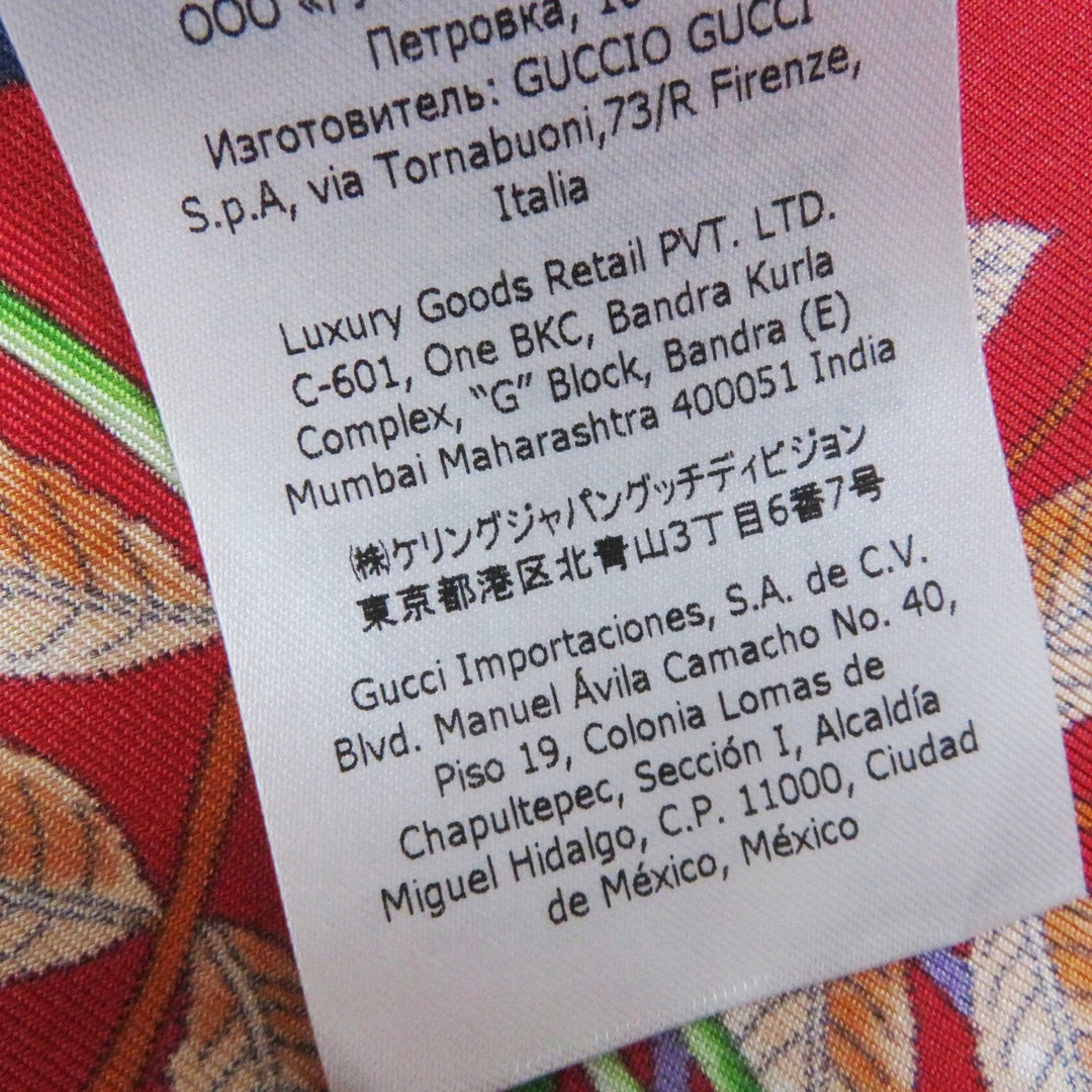 GUCCI Wrap skirt 676553 Main: 100% silk Navy red Women 36 Used Authentic