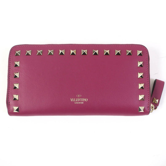 Valentino Garavani Long Wallet Purse NW0P0645 Main: Leather Purple type Women Used Authentic