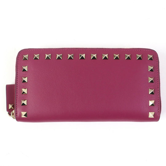 Valentino Garavani Long Wallet Purse NW0P0645 Main: Leather Purple type Women Used Authentic
