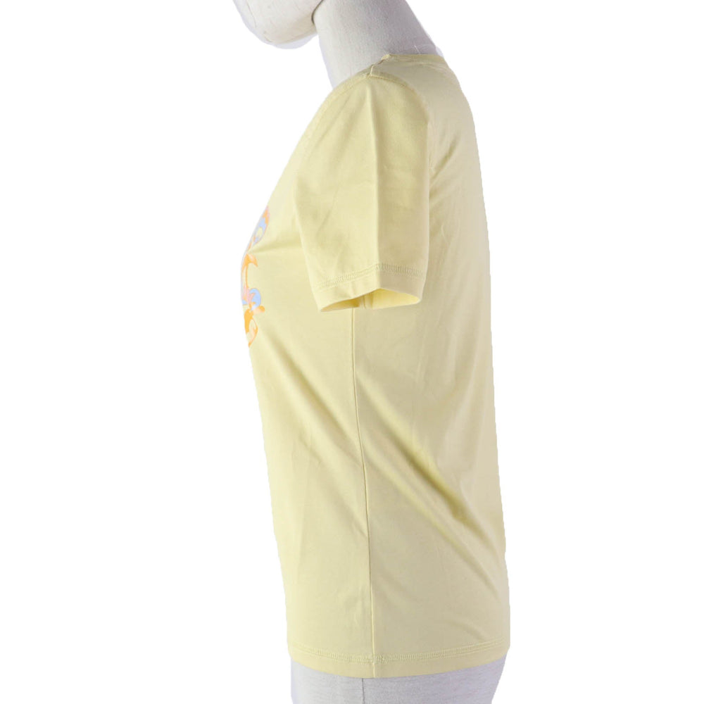HERMES Short sleeve T-shirt Main: 100% cotton yellow UBOURG RAINBOW Women 34 Used Authentic