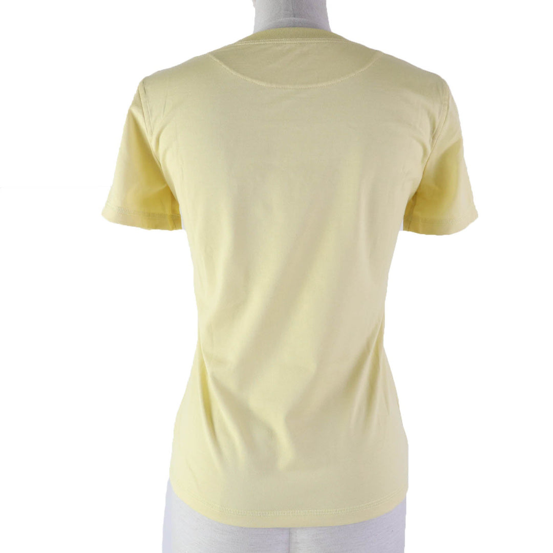 HERMES Short sleeve T-shirt Main: 100% cotton yellow UBOURG RAINBOW Women 34 Used Authentic
