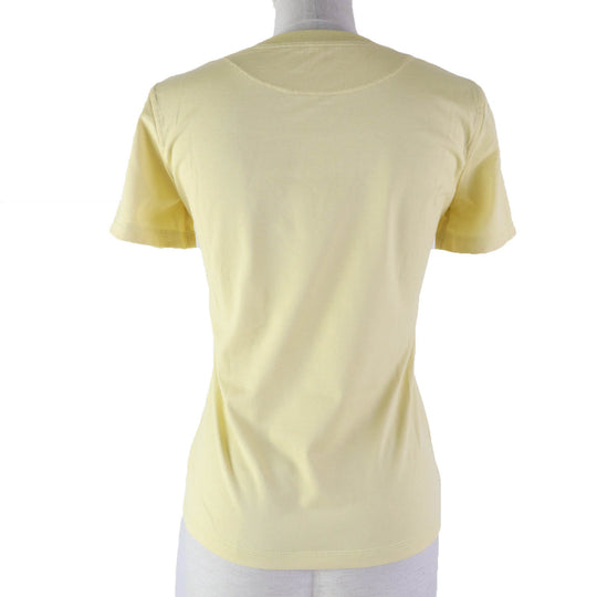 HERMES Short sleeve T-shirt Main: 100% cotton yellow UBOURG RAINBOW Women 34 Used Authentic