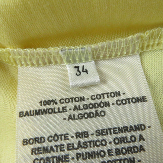 HERMES Short sleeve T-shirt Main: 100% cotton yellow UBOURG RAINBOW Women 34 Used Authentic