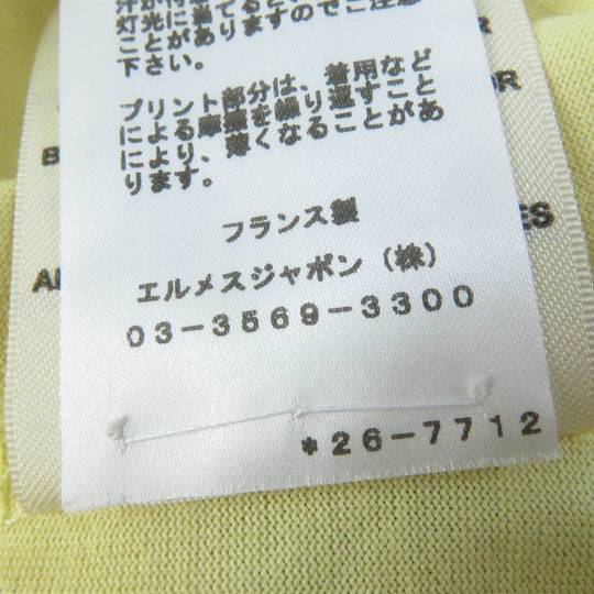 HERMES Short sleeve T-shirt Main: 100% cotton yellow UBOURG RAINBOW Women 34 Used Authentic