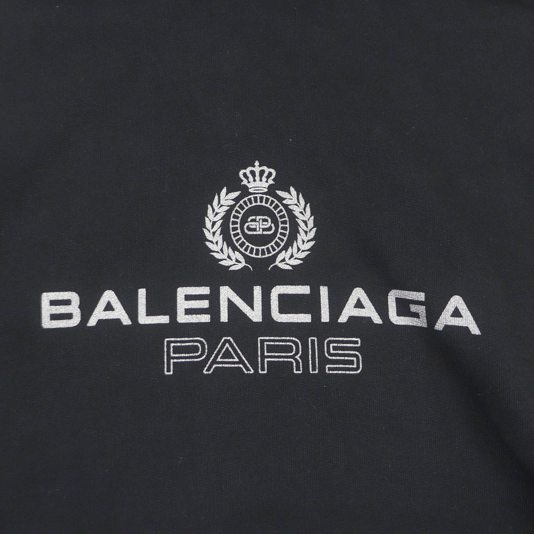 BALENCIAGA Hoodie 570811 Main: 100% cotton black mens M Used Authentic