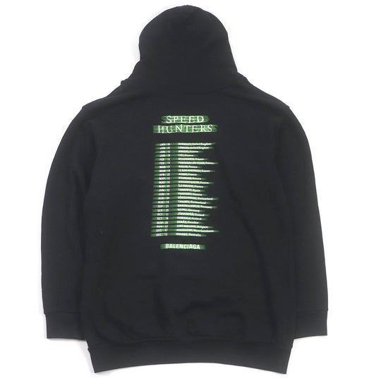 BALENCIAGA Hoodie 559367 Main: 100% cotton black mens S Used Authentic