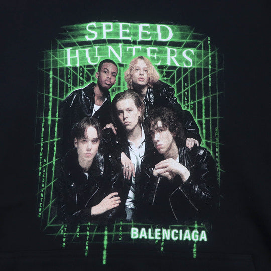 BALENCIAGA Hoodie 559367 Main: 100% cotton black mens S Used Authentic