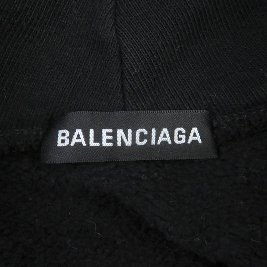 BALENCIAGA Hoodie 559367 Main: 100% cotton black mens S Used Authentic
