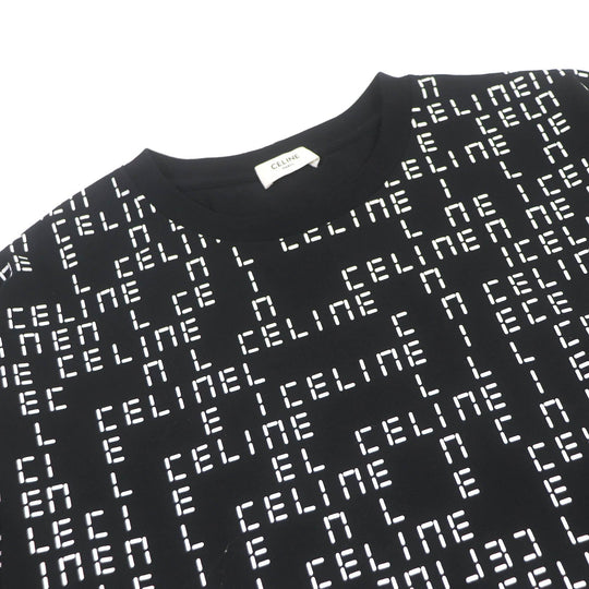 CELINE Short sleeve T-shirt 2X651637O Main: 100% cotton black mens M Used Authentic