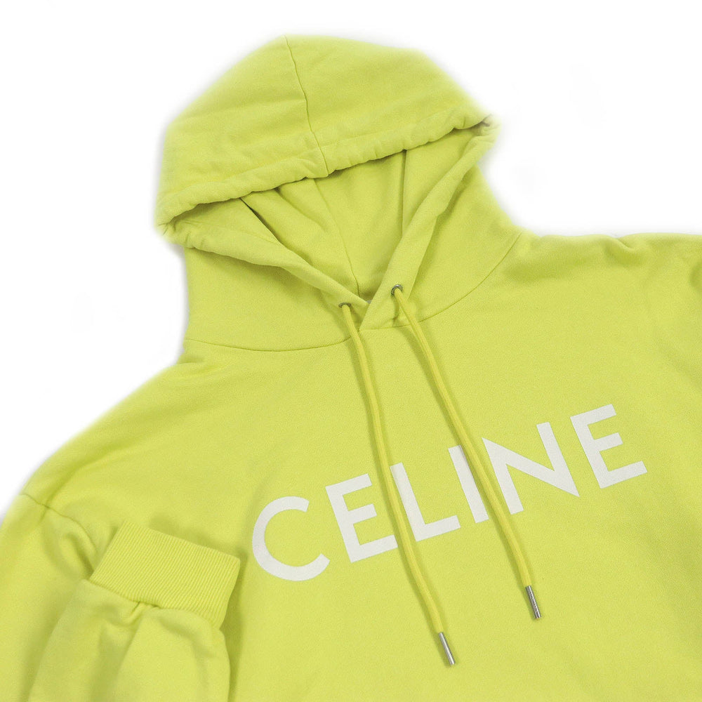CELINE Hoodie 2Y369670Q Main: 100% cotton, part: 96% cotton, part: 4% polyurethane yellow mens M Used Authentic